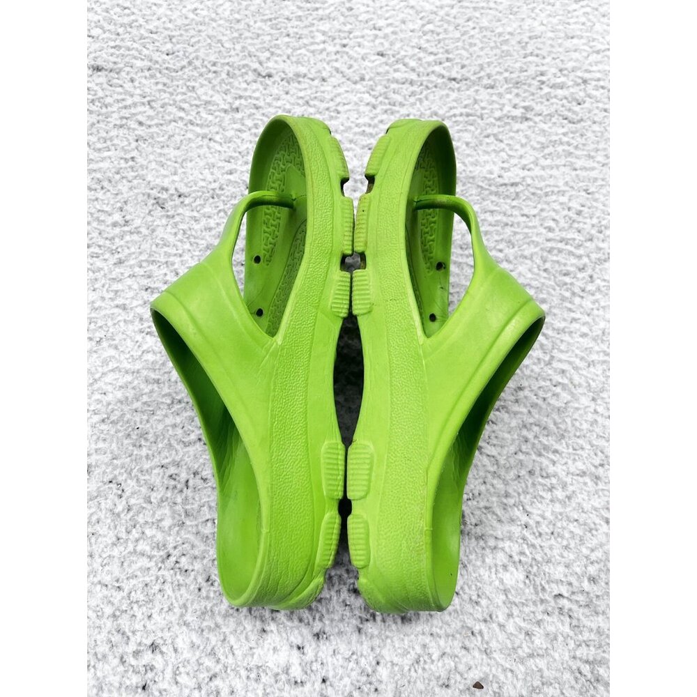 Women's Birkenstock Lime Green Flip Flop Thong Sandals Size 38 - Picture 9 of 9